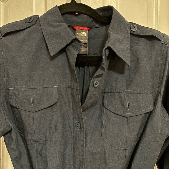 The North Face - Navy Blue Button-Up Shirt Dress in Size M - Picture 4 of 11